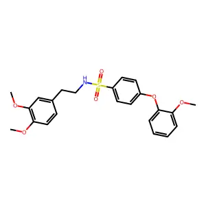 N-(3,4-dimethoxyphenethyl)-4-(2-methoxyphenoxy)benzenesulfonamide structure