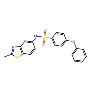 Benzenesulfonamide, N-(2-methyl-5-benzothiazolyl)-4-phenoxy- structure