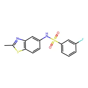 3-fluoro-N-(2-methyl-1,3-benzothiazol-5-yl)benzenesulfonamide structure
