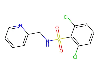 2,6-dichloro-N-(pyridin-2-ylmethyl)benzenesulfonamide structure