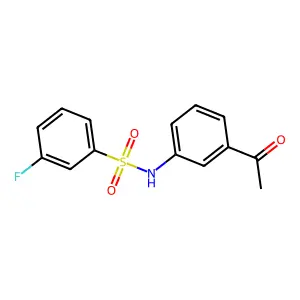 N-(3-acetylphenyl)-3-fluorobenzenesulfonamide structure