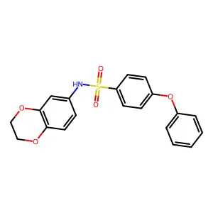 N-(2,3-dihydro-1,4-benzodioxin-6-yl)-4-phenoxybenzenesulfonamide structure
