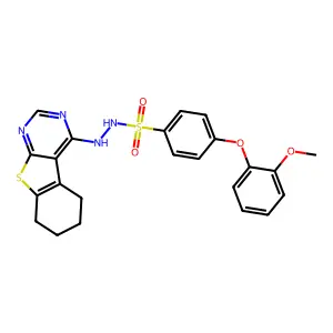 4-(2-methoxyphenoxy)-N'-{8-thia-4,6-diazatricyclo[7.4.0.0^{2,7}]trideca-1(9),2,4,6-tetraen-3-yl}benzene-1-sulfonohydrazide structure