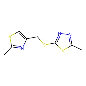 2-Methyl-5-(((2-methylthiazol-4-yl)methyl)thio)-1,3,4-thiadiazole structure