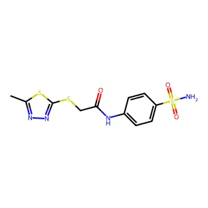 2-((5-methyl-1,3,4-thiadiazol-2-yl)thio)-N-(4-sulfamoylphenyl)acetamide structure