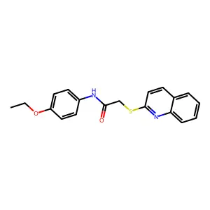 N-(4-ethoxyphenyl)-2-(quinolin-2-ylsulfanyl)acetamide structure