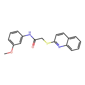 N-(3-methoxyphenyl)-2-(quinolin-2-ylthio)acetamide structure