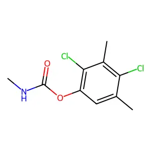 Carbamic acid, methyl-, 2,4-dichloro-3,5-dimethylphenyl ester structure
