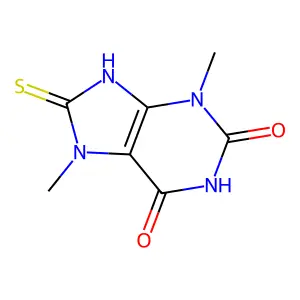3,7-dimethyl-8-sulfanylidene-9H-purine-2,6-dione structure