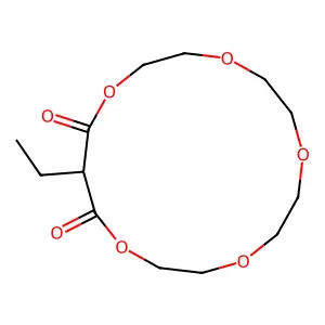 15-Ethyl-1,4,7,10,13-pentaoxacyclohexadecane-14,16-dione structure