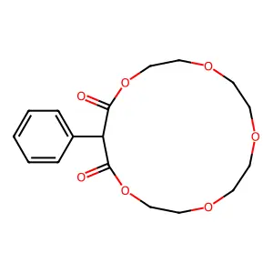 15-Phenyl-1,4,7,10,13-pentaoxacyclohexadecane-14,16-dione structure