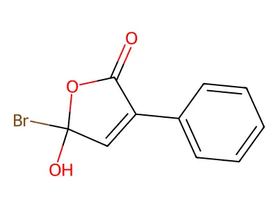 5-Bromo-5-hydroxy-3-phenyl-furan-2-one structure