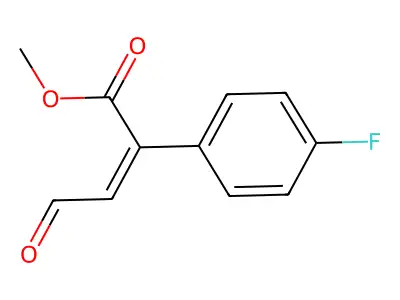 Methyl 2-(4-fluorophenyl)-4-oxobut-2-enoate structure