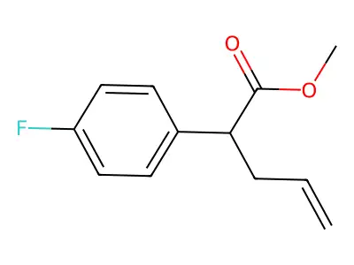 Methyl 2-(4-fluorophenyl)pent-4-enoate structure