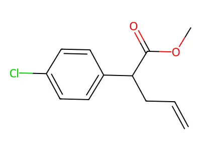 Methyl 2-(4-chlorophenyl)pent-4-enoate structure