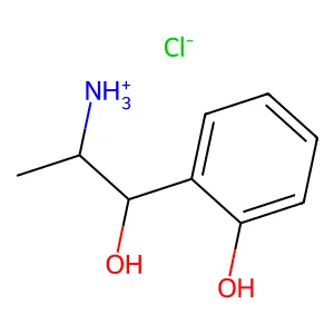 2-(2-Amino-1-hydroxypropyl)phenol--hydrogen chloride (1/1) structure