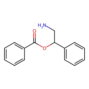 2-Amino-1-phenylethyl benzoate structure