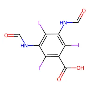 3,5-双(甲酰氨基)-2,4,6-三碘苯甲酸 structure