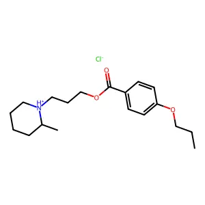 3-(2-Methylpiperidin-1-yl)propyl 4-propoxybenzoate--hydrogen chloride (1/1) structure