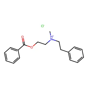 Benzoic acid, 2-(N-methyl-N-phenethylamino)ethyl ester, hydrochloride structure