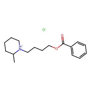 4-(2-Methylpiperidin-1-yl)butyl benzoate--hydrogen chloride (1/1) structure