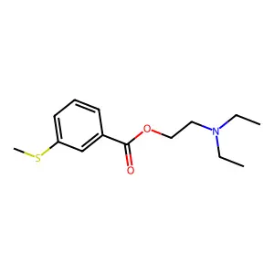 Benzoic acid, m-(methylthio)-, 2-(diethylamino)ethyl ester structure