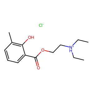 2-(Diethylamino)ethyl 2-hydroxy-3-methylbenzoate--hydrogen chloride (1/1) structure