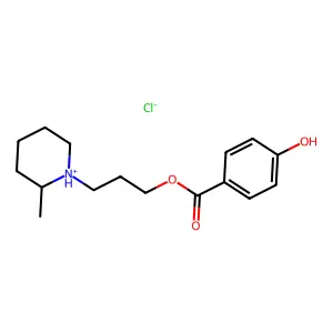 3-(2-Methylpiperidin-1-yl)propyl 4-hydroxybenzoate--hydrogen chloride (1/1) structure