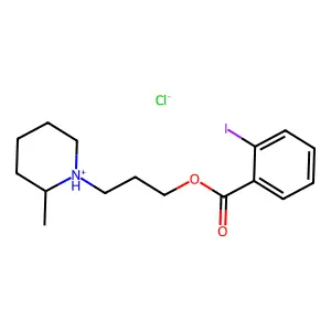 3-(2-Methylpiperidin-1-yl)propyl 2-iodobenzoate--hydrogen chloride (1/1) structure