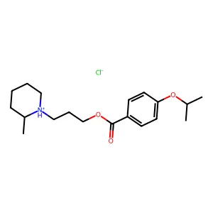 Benzoic acid, p-isopropoxy-, 3-(2-methylpiperidino)propyl ester, hydrochloride structure