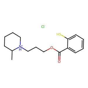 3-(2-Methylpiperidin-1-yl)propyl 2-sulfanylbenzoate--hydrogen chloride (1/1) structure