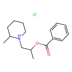 1-(2-Methylpiperidin-1-yl)propan-2-yl benzoate--hydrogen chloride (1/1) structure