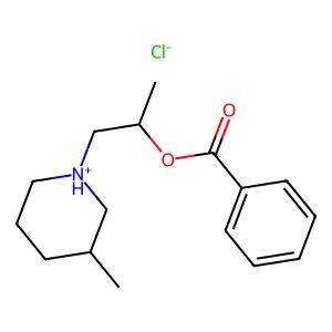 1-(3-Methylpiperidin-1-yl)propan-2-yl benzoate--hydrogen chloride (1/1) structure