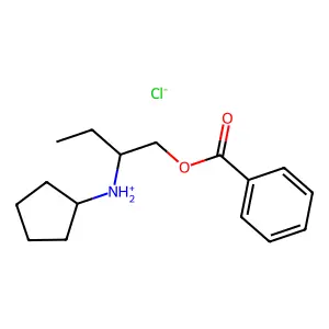 Benzoic acid, 2-(cyclopentylamino)butyl ester, hydrochloride structure