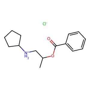 Benzoic acid, (2-(cyclopentylamino)-1-methyl)ethyl ester, hydrochloride structure