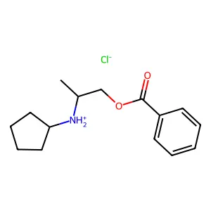 Benzoic acid, 2-(cyclopentylamino)propyl ester, hydrochloride structure