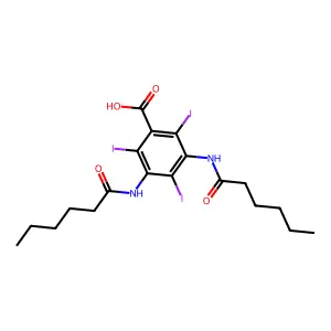 3,5-双(己酰氨基)-2,4,6-三碘苯甲酸 structure
