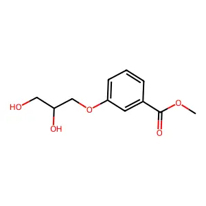 Benzoic acid, m-(2,3-dihydroxypropoxy)-, methyl ester structure