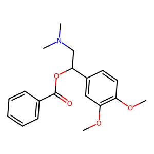 1-(3,4-Dimethoxyphenyl)-2-(dimethylamino)ethyl benzoate structure