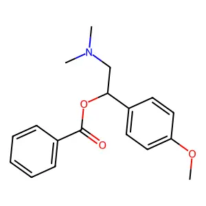 2-(Dimethylamino)-1-(4-methoxyphenyl)ethyl benzoate structure