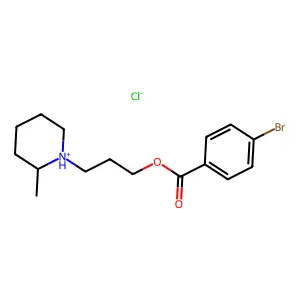 3-(2-Methylpiperidin-1-yl)propyl 4-bromobenzoate--hydrogen chloride (1/1) structure