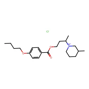 3-(3-Methylpiperidin-1-yl)butyl 4-butoxybenzoate--hydrogen chloride (1/1) structure