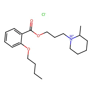 3-(2-Methylpiperidin-1-yl)propyl 2-butoxybenzoate--hydrogen chloride (1/1) structure