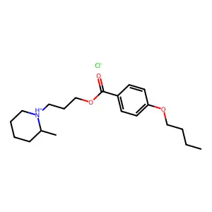 3-(2-Methylpiperidin-1-yl)propyl 4-butoxybenzoate--hydrogen chloride (1/1) structure