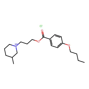 3-(3-Methylpiperidin-1-yl)propyl 4-butoxybenzoate--hydrogen chloride (1/1) structure