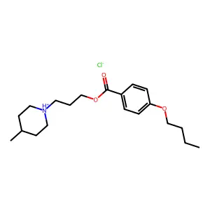 3-(4-Methylpiperidin-1-yl)propyl 4-butoxybenzoate--hydrogen chloride (1/1) structure
