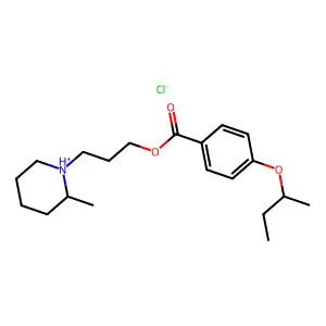 Benzoic acid, p-sec-butoxy-, 3-(2-methylpiperidino)propyl ester, hydrochloride structure