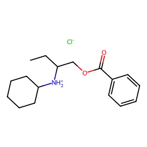 2-(Cyclohexylamino)butyl benzoate--hydrogen chloride (1/1) structure