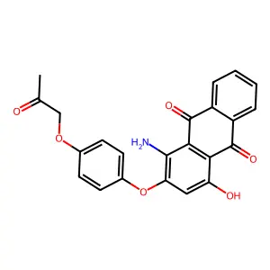 9,10-Anthracenedione, 1-amino-4-hydroxy-2-(4-(2-oxopropoxy)phenoxy)- structure