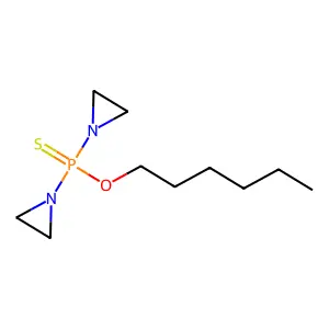 Bis(aziridin-1-yl)-hexoxy-sulfanylidene-lambda5-phosphane structure